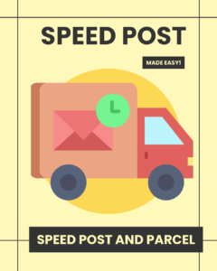 a truck van having post letter